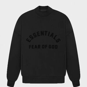 Essentials Fear of God Core Crewneck‎ in Jet Black Size XS